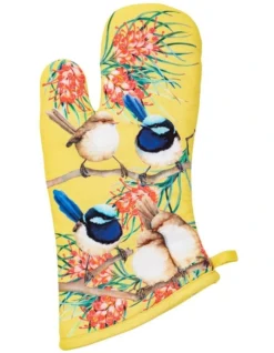 Maxwell & Williams Katherine Castle Bird Talk Oven Mitt Superb Fairy-wrens