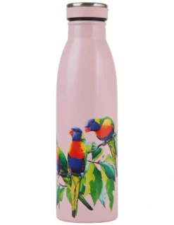 Maxwell & Williams Katherine Castle Bird Talk Double Wall Insulated Bottle 500ml Rainbow Lorikeets