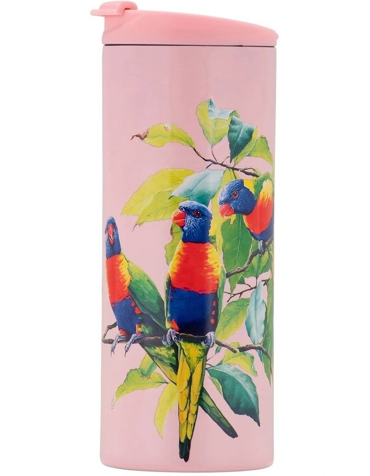 Maxwell & Williams Katherine Castle Rainbow Lorikeets Double Wall Insulated Cup 350ml - Image 2