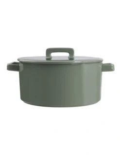 Maxwell & Williams Gift Boxed Epicurious Round Casserole 3L In Sage
