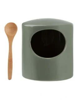 Maxwell & Williams Gift Boxed Epicurious Salt Pig In Sage