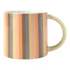 Maxwell & Williams Power Pop Stripes Mug 400ml In Charcoal/Orange