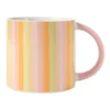 Maxwell & Williams Power Pop Stripes Mug 400ml In Pink/Orange
