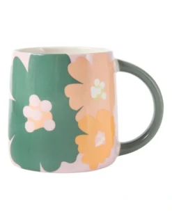 Maxwell & Williams Power Pop Daisy Mug 370ml In Green/Orange