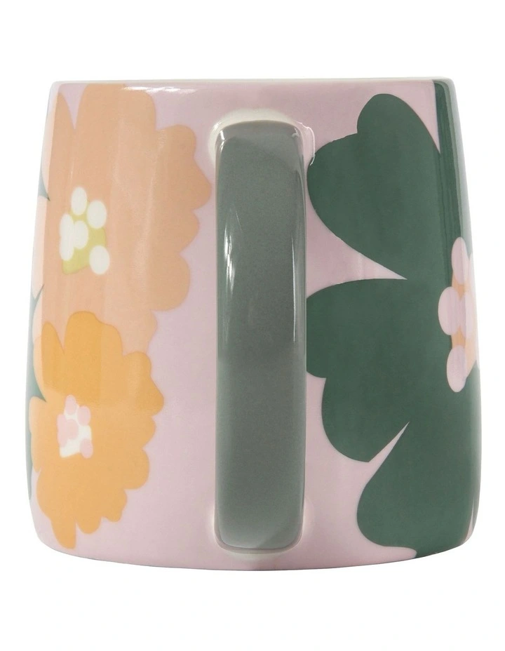 Maxwell & Williams Power Pop Daisy Mug 370ml In Green/Orange - Image 3