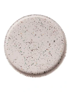 Maxwell & Williams Gift Boxed Livvi Terrazzo Round Serving Tray 26cm In Blush