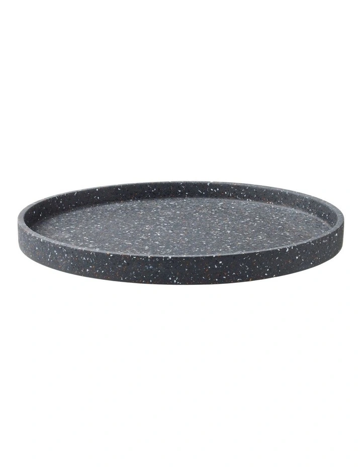 Maxwell & Williams Gift Boxed Livvi Terrazzo Round Serving Tray 36cm In Charcoal - Image 2