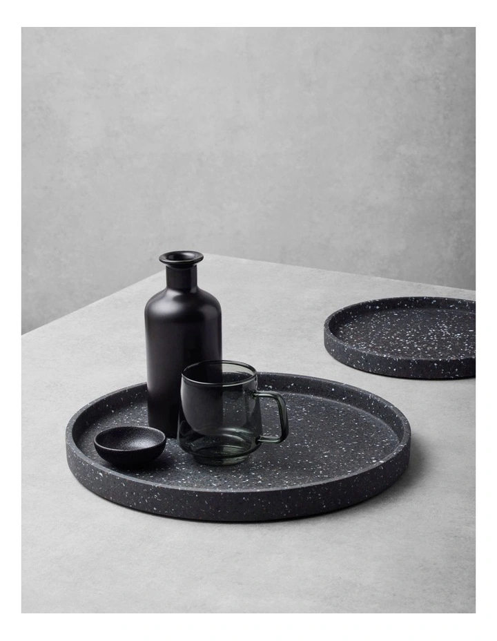 Maxwell & Williams Gift Boxed Livvi Terrazzo Round Serving Tray 36cm In Charcoal - Image 3
