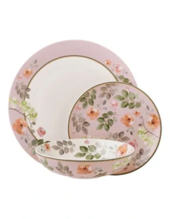 Maxwell & Williams Gift Boxed Arcadia Coupe Dinner Set 12 Piece In Pink