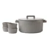 Maxwell & Williams Gift Boxed Radiance Bakeware Casserole Set 5 Piece In Grey