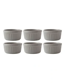 Maxwell & Williams Gift Boxed Radiance Ramekin 8.5cm Set 6 Piece In Grey